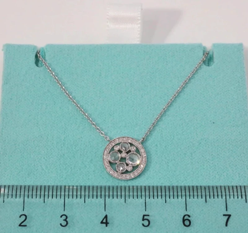 Tiffany & Co Cobblestone Diamond Rose Cut Pendant T&Co240909 2