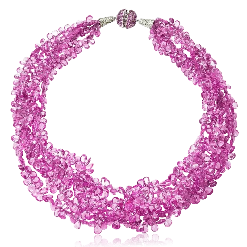 SAPPHIRE AND DIAMOND NECKLACE