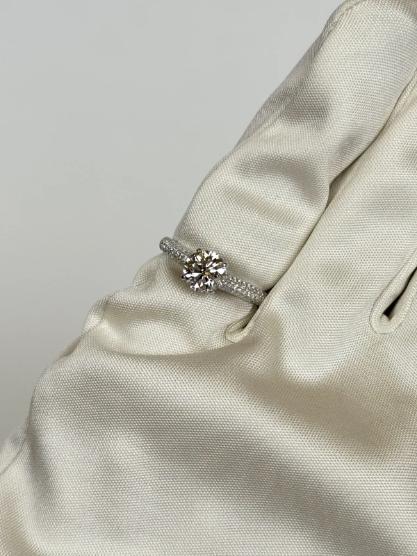 Earrings without a brand ROUND DIAMOND 1.00 D/IF 3EX RING (GIA) NN01.00 CT D/IF 3