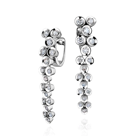 Earrings without a brand С БРИЛЛИАНТАМИ 111