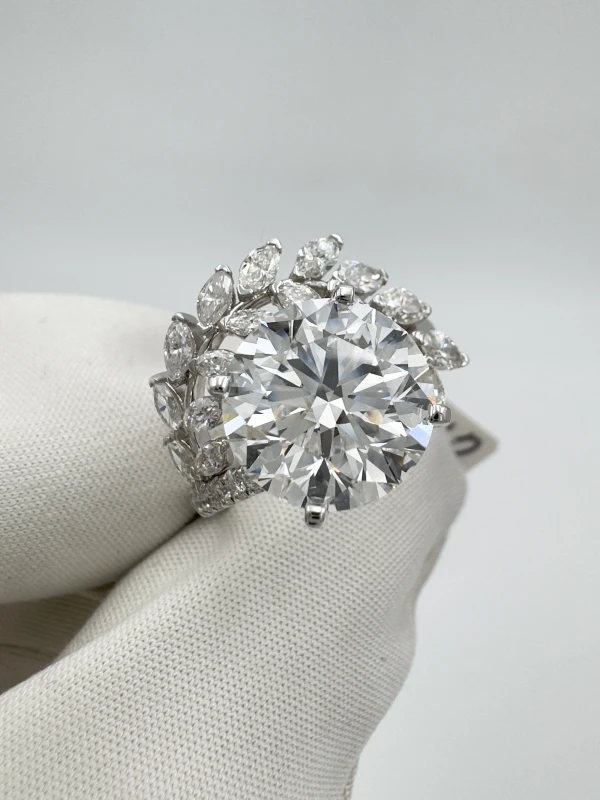 Earrings without a brand ROUND DIAMOND 5.01 CT D/VS1 RING EXEXEX(GIA) NN5.01 CT D/VS1 (GIA) 3