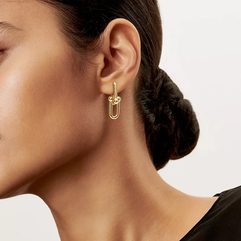 Tiffany & Co HardWear Medium Link Earrings in Yellow Gold 73584531 3
