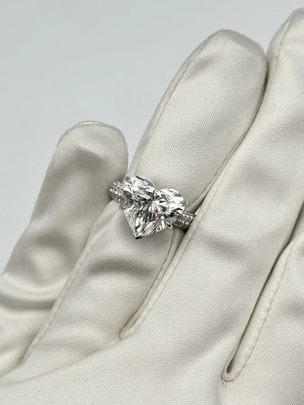 Earrings without a brand HEART DIAMOND 7.03 CT F/VS1 RING (GIA) NN7.03F/VS 5