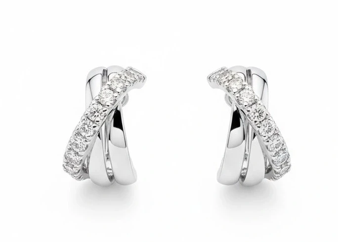 CRIVELLI Серьги из белого золота с бриллиантами 117-OR955 1