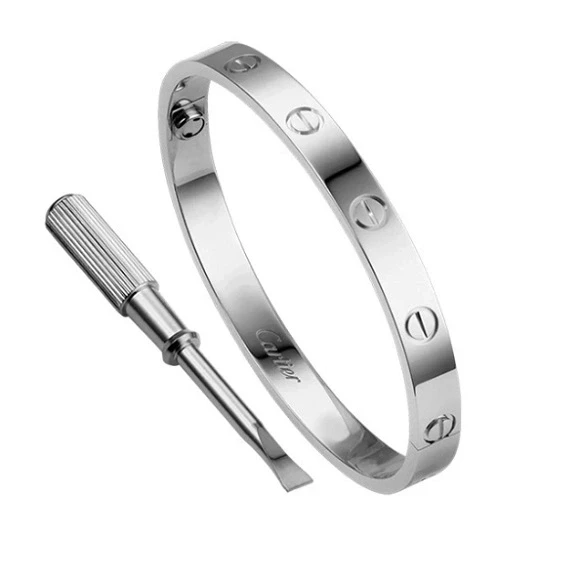 Cartier LOVE BRACELET, WHITE GOLD (SIZE 17) B6035417