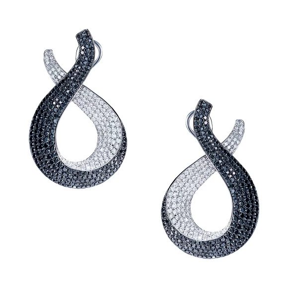 Earrings without a brand С БРИЛЛИАНТАМИ  Jewelry