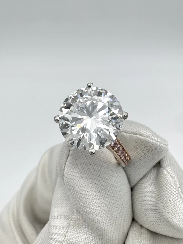 Graff FLAME PLATINUM & ROSE GOLD DIAMOND RING 6.10 CT D/VS1 (SIZE 48) RPVP01 3