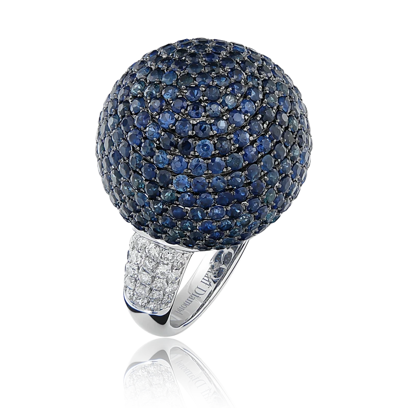 SAPPHIRE 2.05 CT & DIAMONDS 0.45 CT RING (SIZE 54)