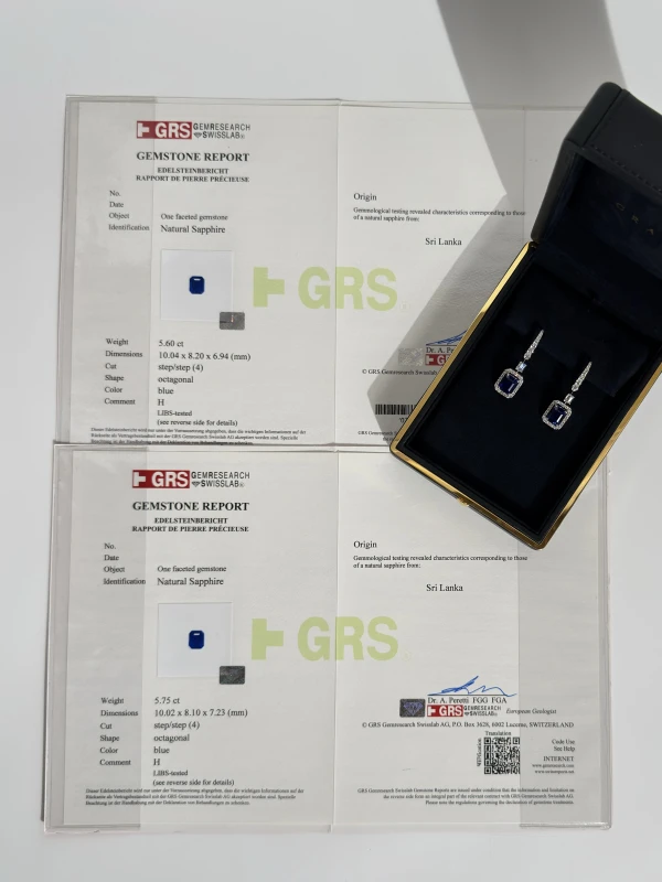 Graff СЕРЬГИ С САПФИРАМИ 11.35 CT И БРИЛЛИАНТАМИ Серьги GRAFF 5