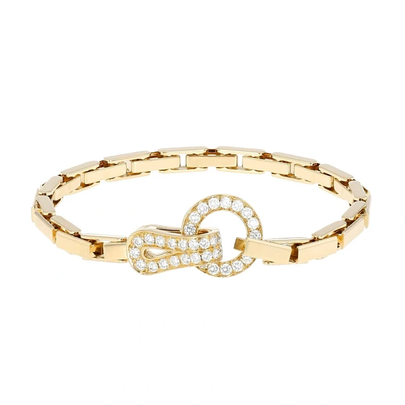 Cartier AGRAFE FULL DIAMOND PAVE BRACELET (SIZE 17.5) N6025302 1