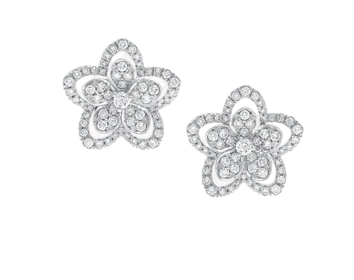 Wild Flower Large Diamond Stud Earrings