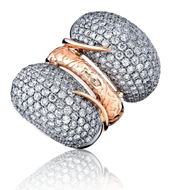 DIAMOND RING IN ROSE GOLD (SIZE 51)