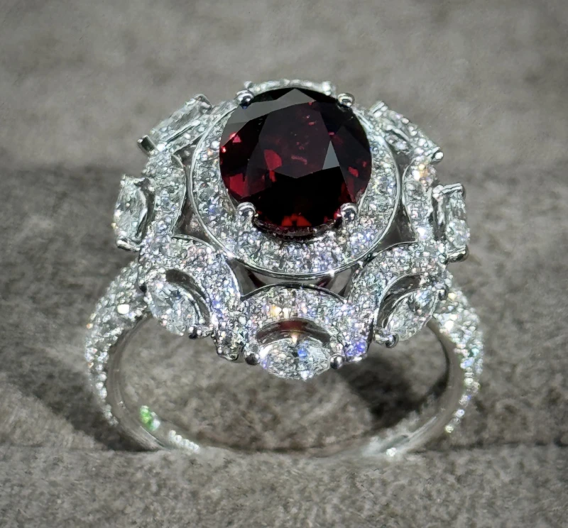 VERDI JEWELLERY КОЛЬЦО С РУБИНОМ 3.10 CT PIGEON BLOOD A40B 3