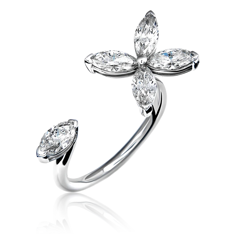 FLOWER DIAMOND 1.23 CT RING (SIZE 52)