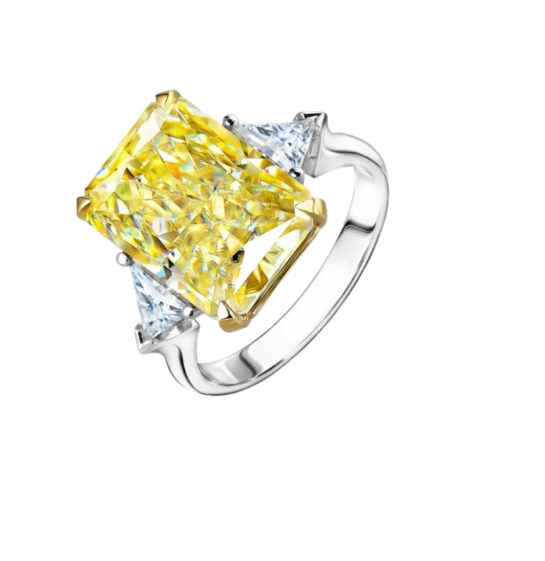 RADIANT DIAMOND 3.00 CT FANCY YELLOW/SI1 RING (GIA)