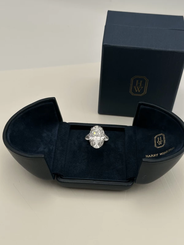 Harry Winston OVAL DIAMOND 14.02 CT D/VVS2 RING (TYPE IIA) HW 14.03 CT D/VVS2 TYPE IIA 5