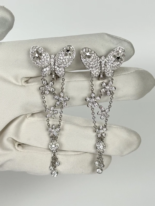 Earrings without a brand BUTTERFLY GARDEN DIAMOND EARRINGS BG412 3