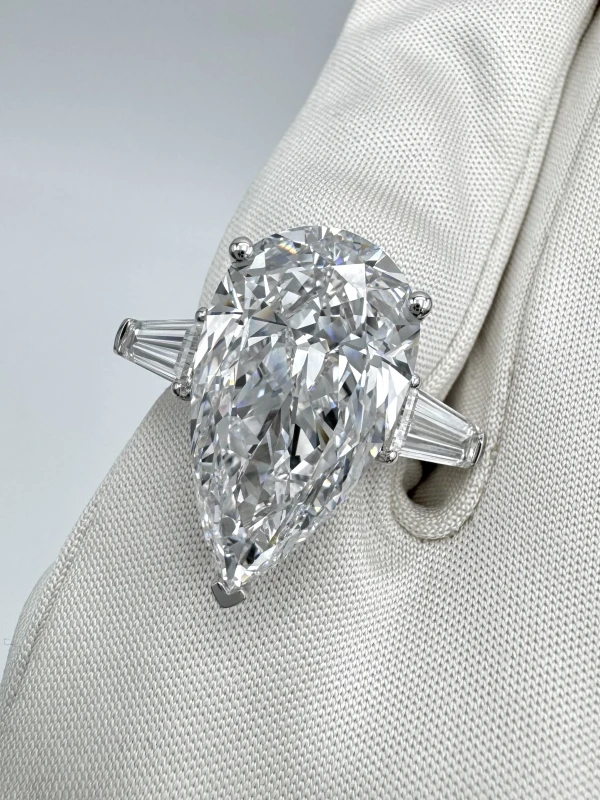Earrings without a brand PEAR DIAMOND 10.21 CT D/FLAWLESS RING (GIA) EX/EX/none NN10.21D/FL 5