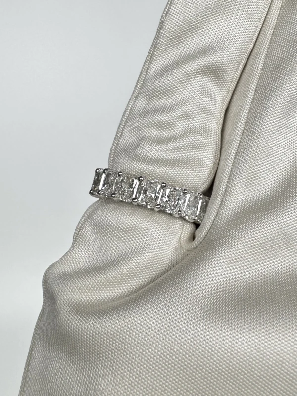 No name ETERNITY RADIANT DIAMOND 5.45 CT D-G/INTERNALLY FLAWLESS-VS2 RING (SIZE 51) GIA nn5.45ct 3