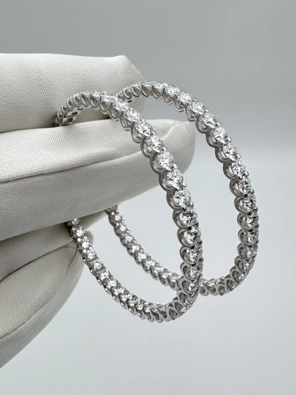 RalfDiamonds HOOP EARRINGS 8.58 CT EARRINGS RDE8.58CT 3