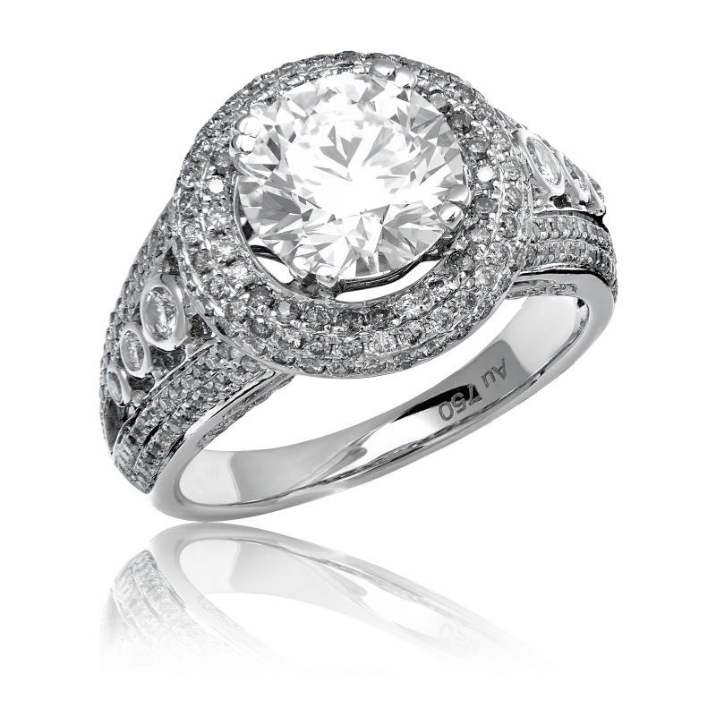 No name ROUND DIAMOND 3.01 CT F/VS1 RING (GIA) 132427 1