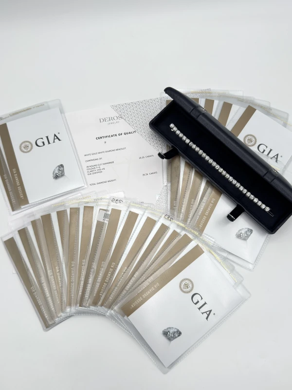 DeRosa ROUND DIAMOND 20.35 CT F-G/VVS-VS  BRACELET (GIA) B21922035 5