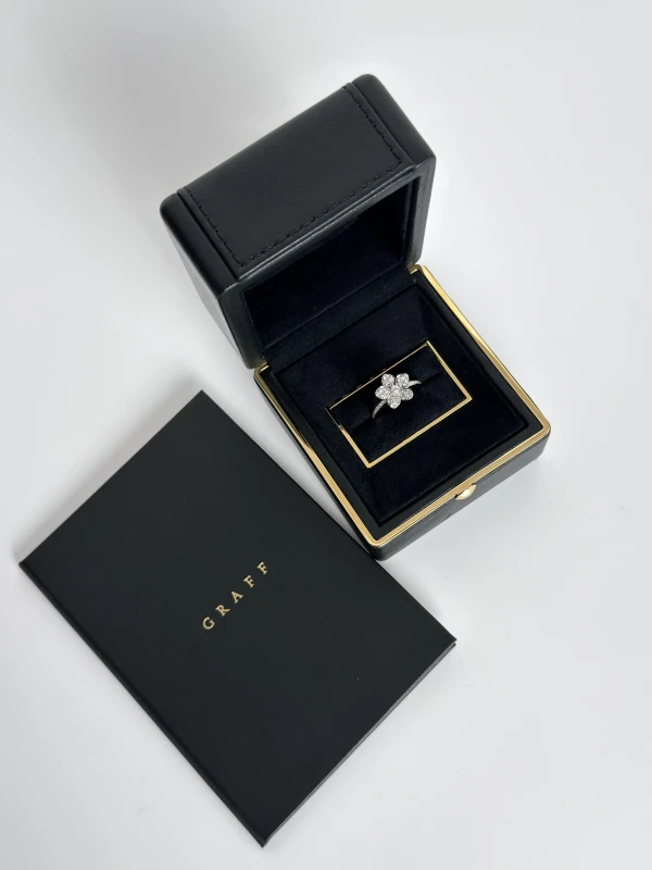 GRAFF WILD FLOWER PAVÉ DIAMOND RING (SIZE 50) RGR848 4
