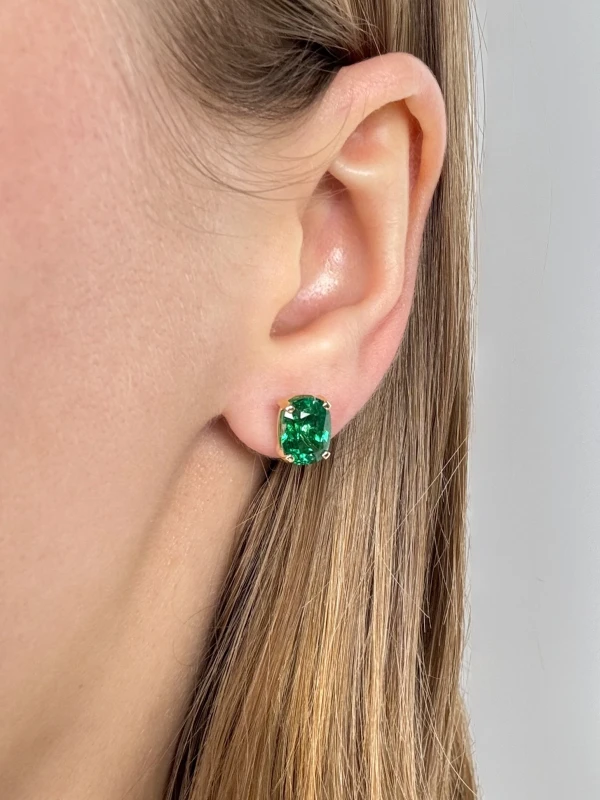 DeRosa Emerald 2.45 - 2.76 ct Vivid Green Earrings (GRS) E705248 2