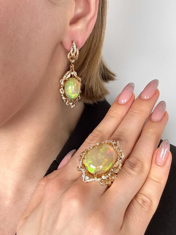 Ювелірні прикраси КОМПЛЕКТ С ОПАЛОМ 4 3.56 2