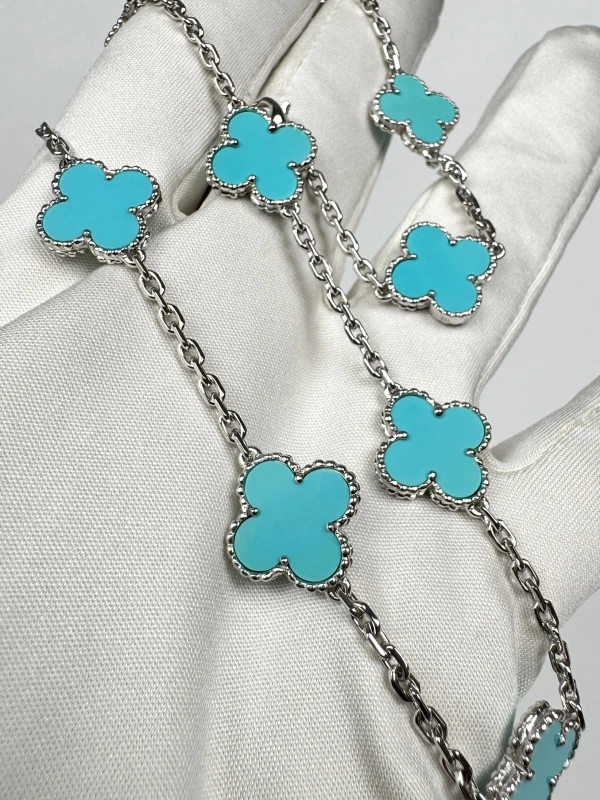 Van Cleef & Arpels MAGIC ALHAMBRA NECKLACE, 10 MOTIFS, TURQUOISE ARB84900 5