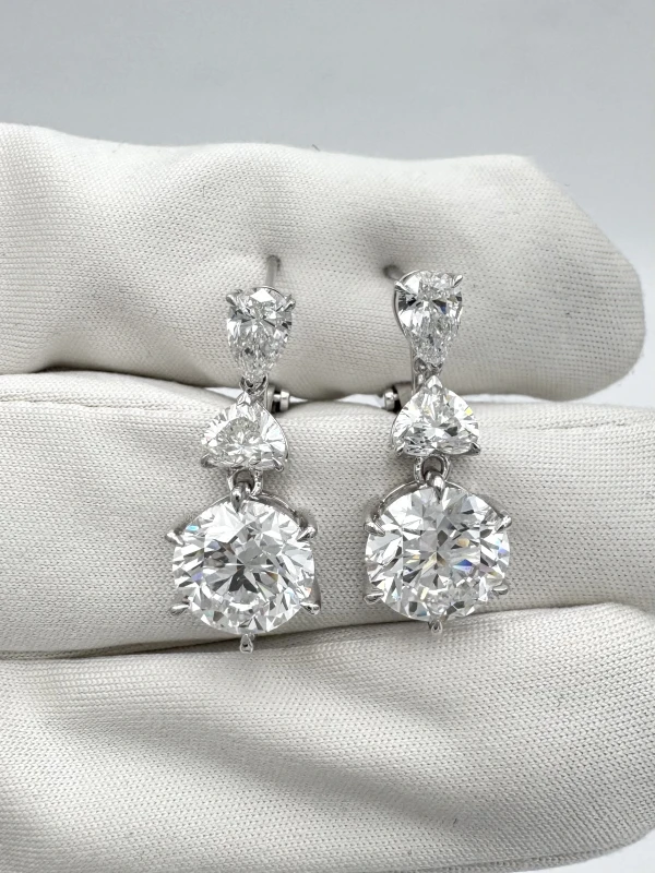 Earrings without a brand ROUND DIAMONDS 3.02-3.00 CT D/SI EARRINGS NN 3.02-3.00 D/SI 3