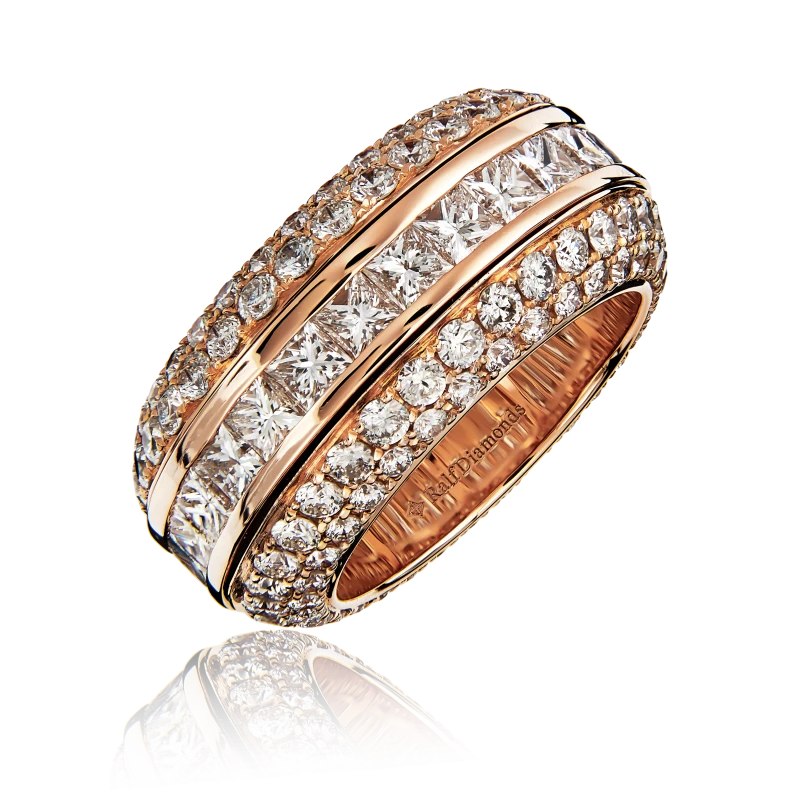 DIAMONDS 6.90 CT RING (SIZE 55) NEW