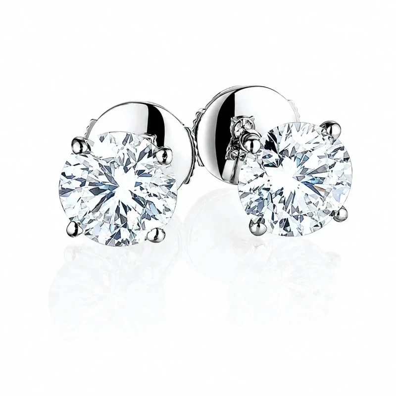 ROUND DIAMOND 1.00-1.00 CT H/VS1 EARRINGS (GIA)