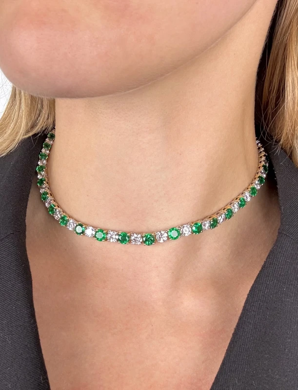 DeRosa EMERALDS 18.35 CT &  DIAMONDS 13.90 CT NECKLACE (GIA) N327823 2
