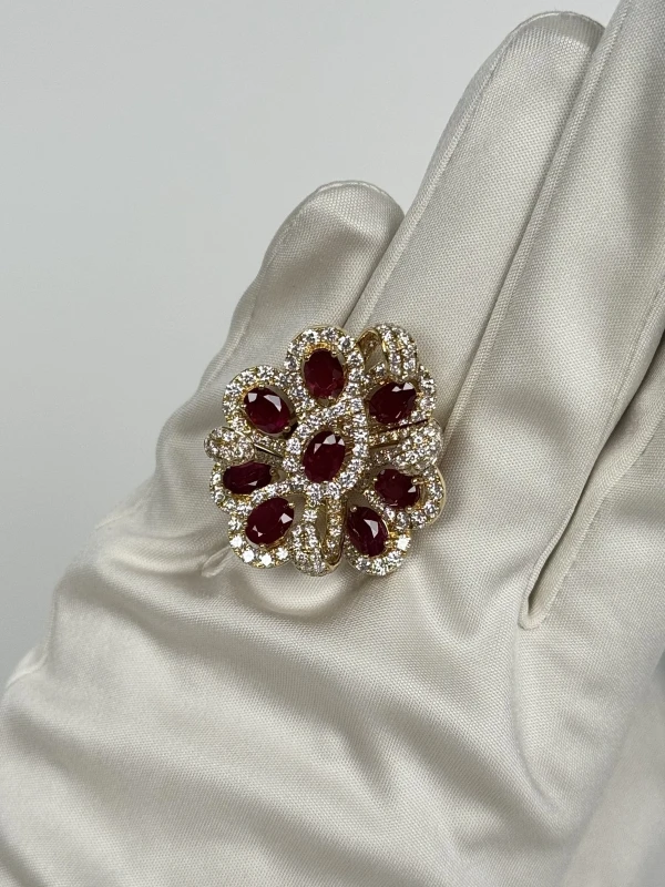 RalfDiamonds КОЛЬЦО С РУБИНАМИ И БРИЛЛИАНТАМИ RD5.76CT1311 4