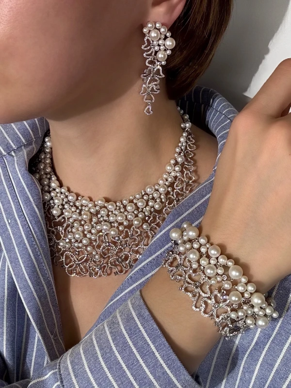 RalfDiamonds PEARL AND DIAMOND 19.56 CT SET RFD8524 5