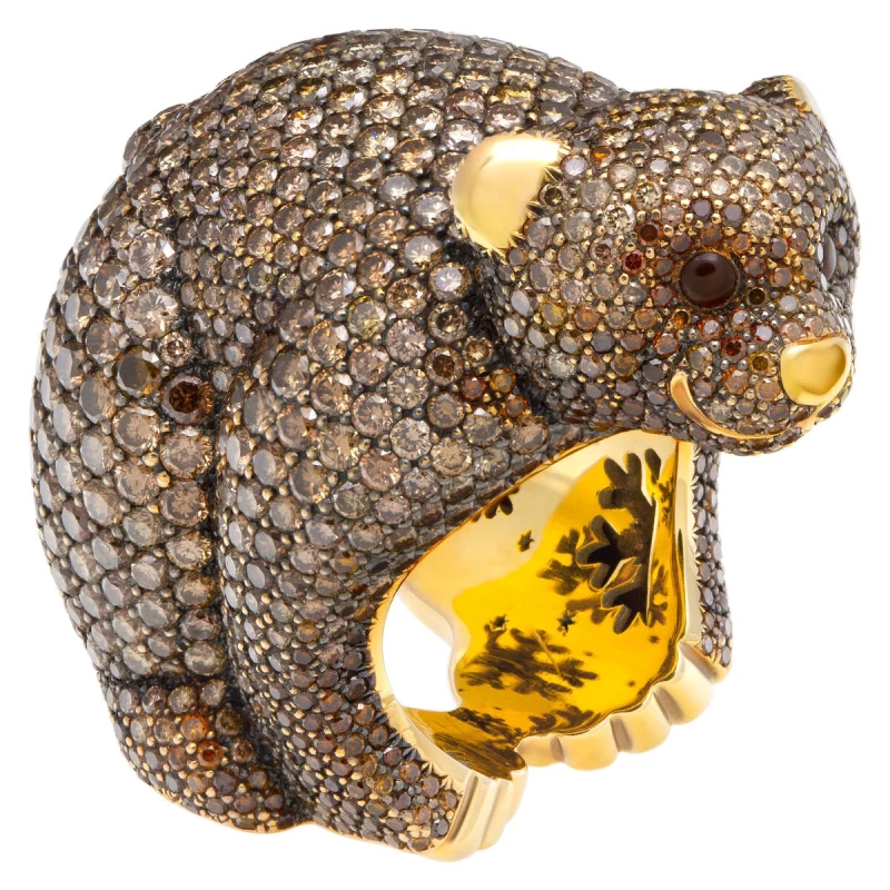 Chopard ANIMAL WORLD BROWN BEAR RING. LIMITED EDITION 827495-5010 1