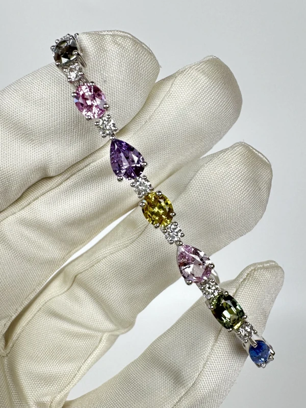RalfDiamonds MULTISHAPE SAPPHIRE 12.8 CT BRACELET RFD12.8 CT 3