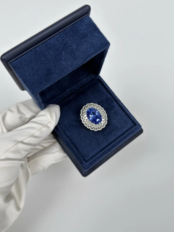 СЕРЬГИ NO NAME КОЛЬЦО С САПФИРОМ 15.46 CT CORNFLOWER 15.46 CT  CORNFLOWER 6