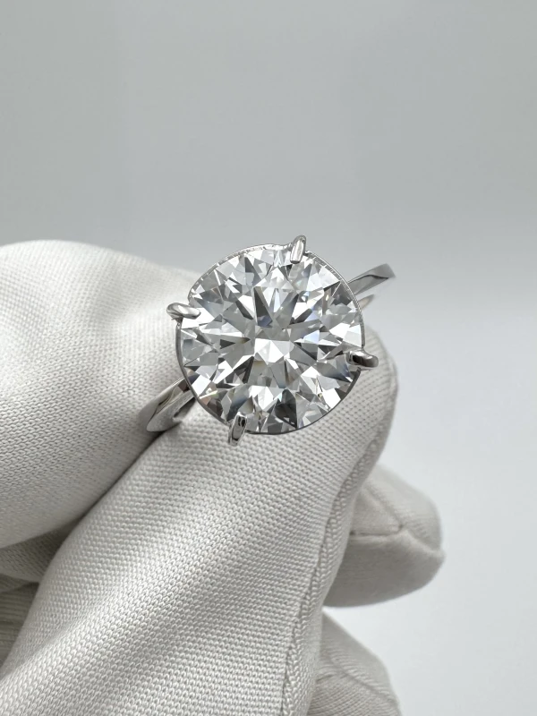 Earrings without a brand ROUND DIAMOND 4.16 CT E/VS1 RING (GIA) NN4.16E/VS1 2