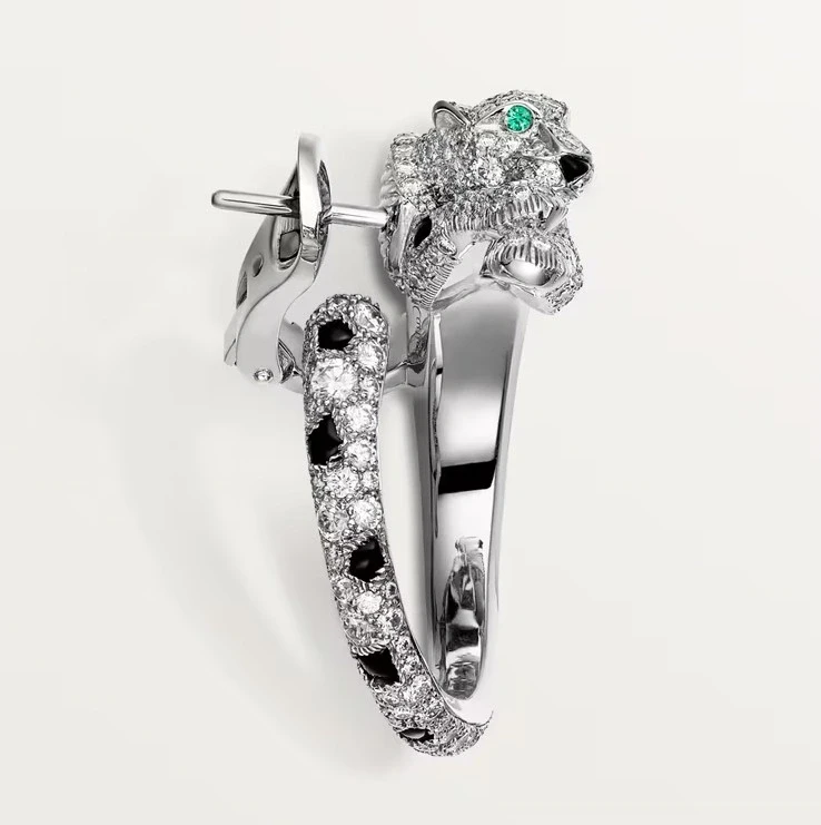 Cartier Panthère de Cartier hoop earrings, paved H8000330 3