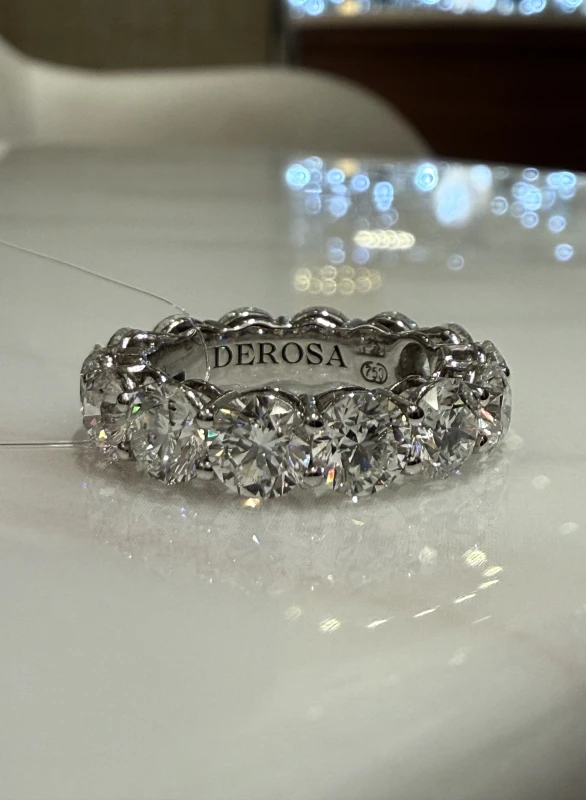 DeRosa ROUND DIAMOND ETERNITY RING 7.00 CT (GIA) R930041 4