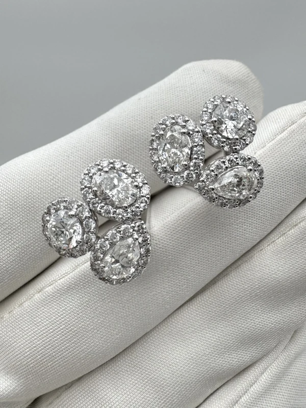 Earrings without a brand MIXCUT 3.93 CT CT EARRINGS NN3.93CT 4