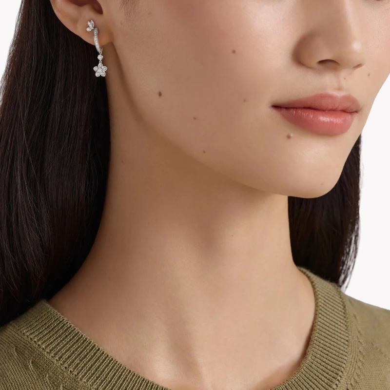 Graff Butterfly Diamond Hoop Earrings RGE2162 2