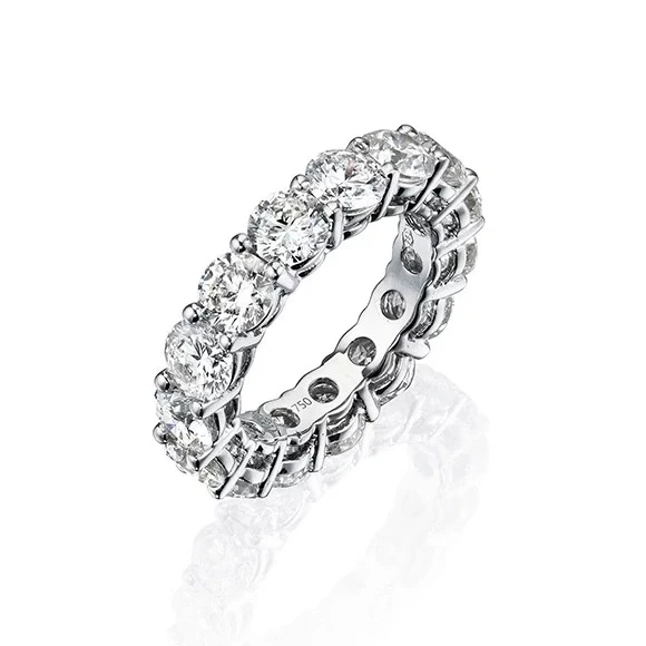 ETERNITY ROUND DIAMOND RING 3.15 CT RING (SIZE 52)