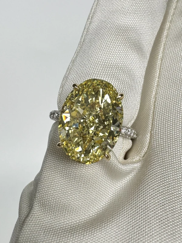 Earrings without a brand OVAL DIAMOND 10.17 CT FANCY YELLOW/VS2 RING (GIA) NN10.17CT FY/VS2 4