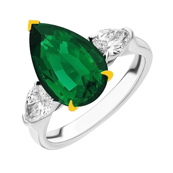 КОЛЬЦО С ИЗУМРУДОМ 5.86 CT GREEN COLOMBIA