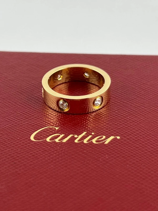 Cartier LOVE RING, 6 DIAMONDS, ROSE GOLD (SIZE 55) B4097500-55 2