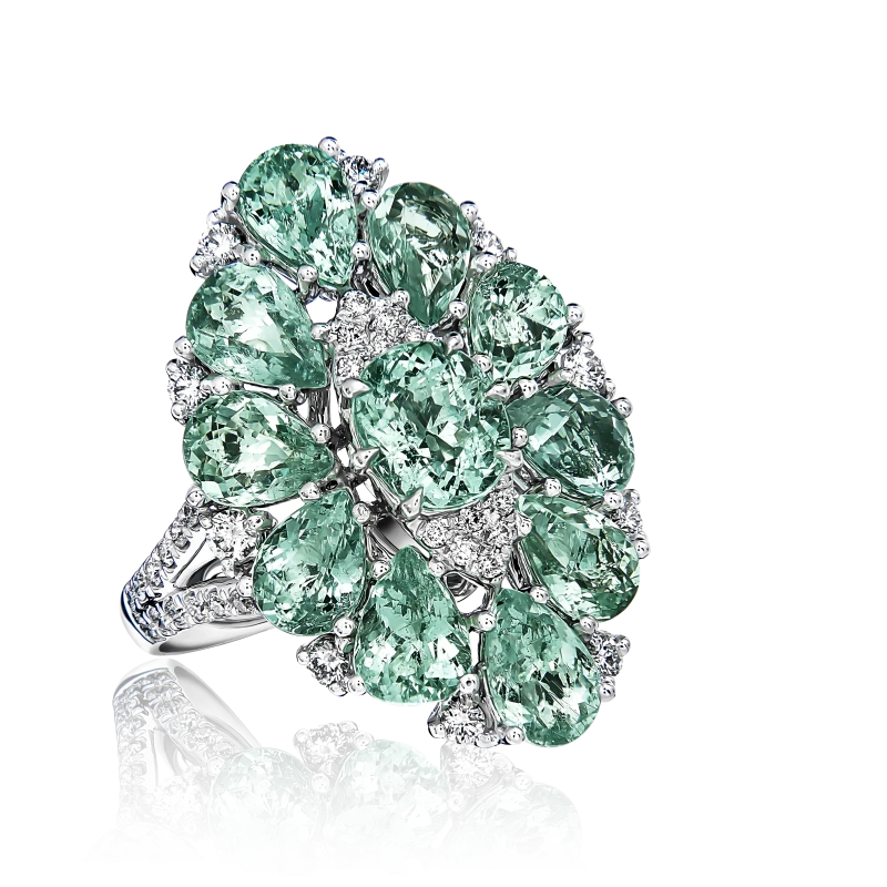 TOURMALINE LAGOON 5.94 CT RING (NEW)