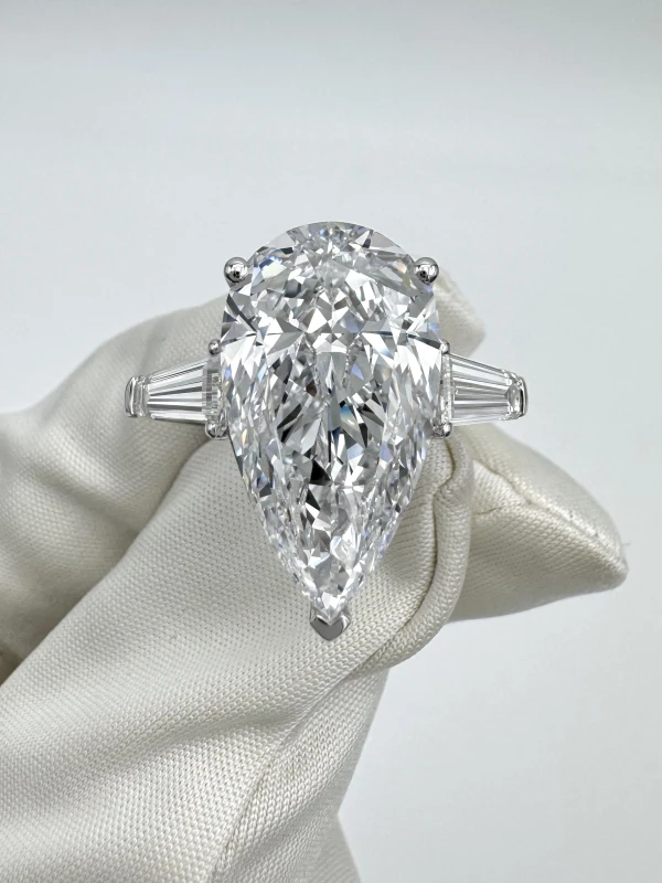 Earrings without a brand PEAR DIAMOND 10.21 CT D/FLAWLESS RING (GIA) EX/EX/none NN10.21D/FL 3